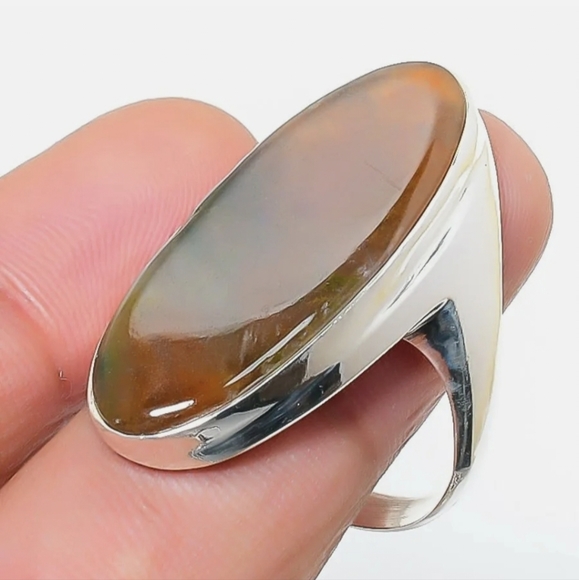New Men's Bloodstone 925 Silver Ring. - Picture 2 of 12